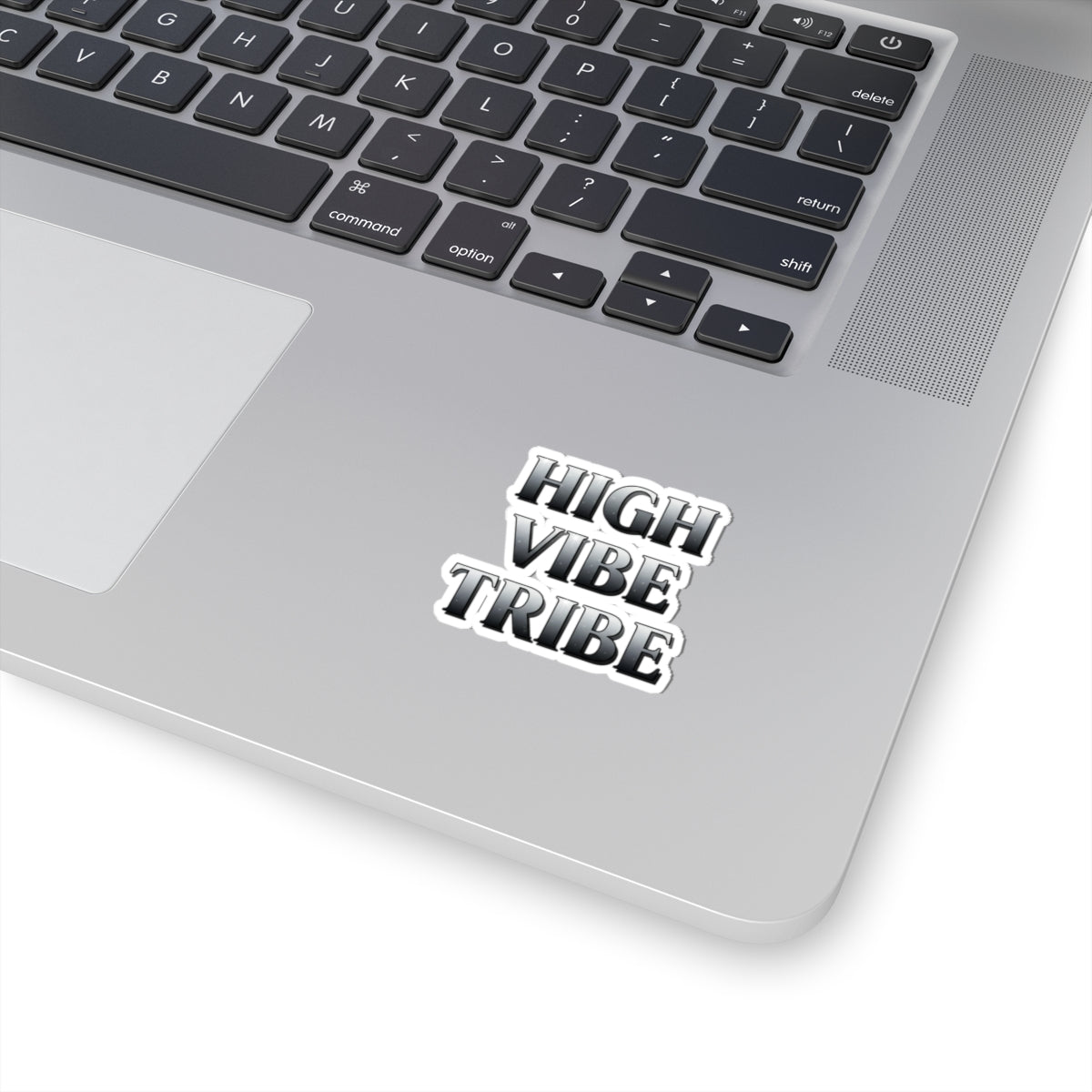 High Vibe Tribe Sticker — Metallic Gradient Kiss-Cut Decal for Laptops, Water Bottles & Journals