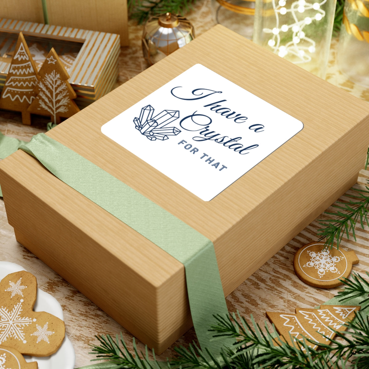 I Have a Crystal For That Kiss-Cut Sticker — Spiritual Crystal Decor Sticker