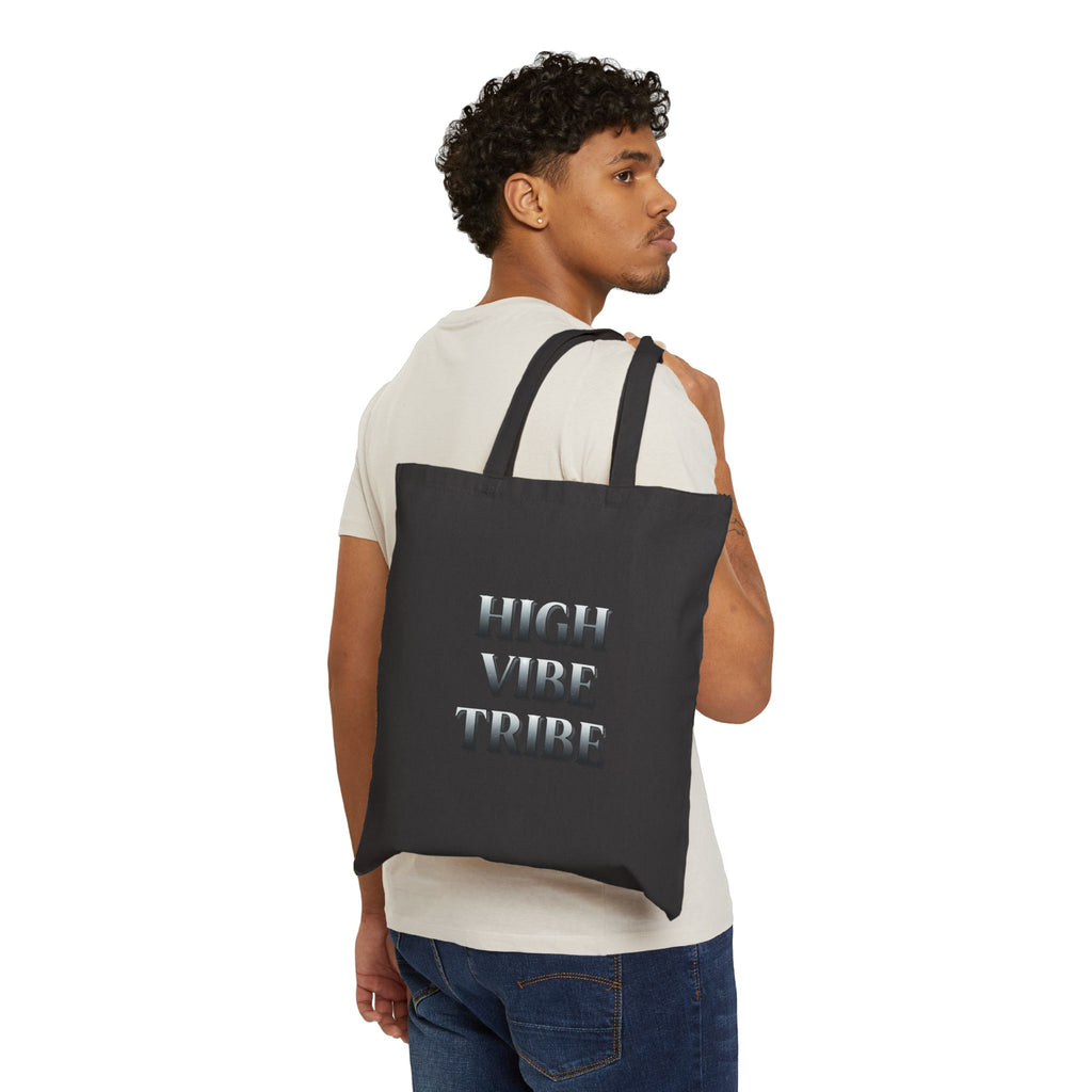 High Vibe Tribe Canvas Tote Bag — Positive Quote Eco Shopper