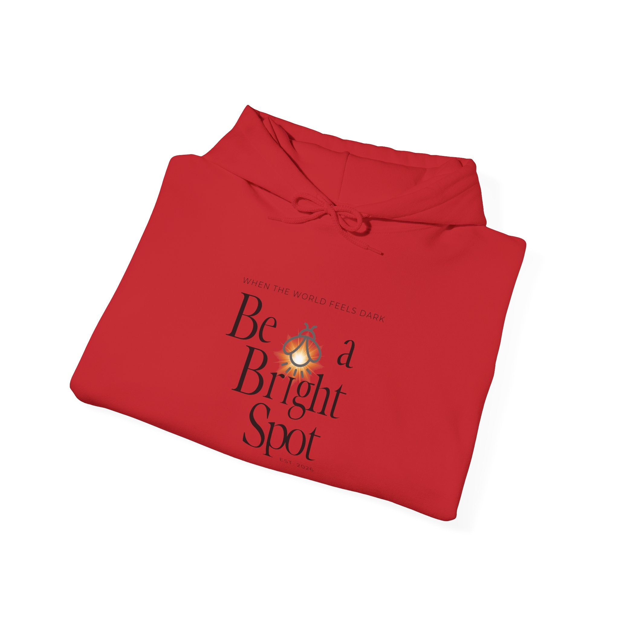 Be a Bright Spot Hoodie — Inspirational Cozy Pullover with Sun Illustration