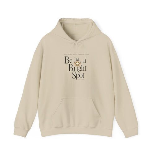 Be a Bright Spot Hoodie — Inspirational Cozy Pullover with Sun Illustration