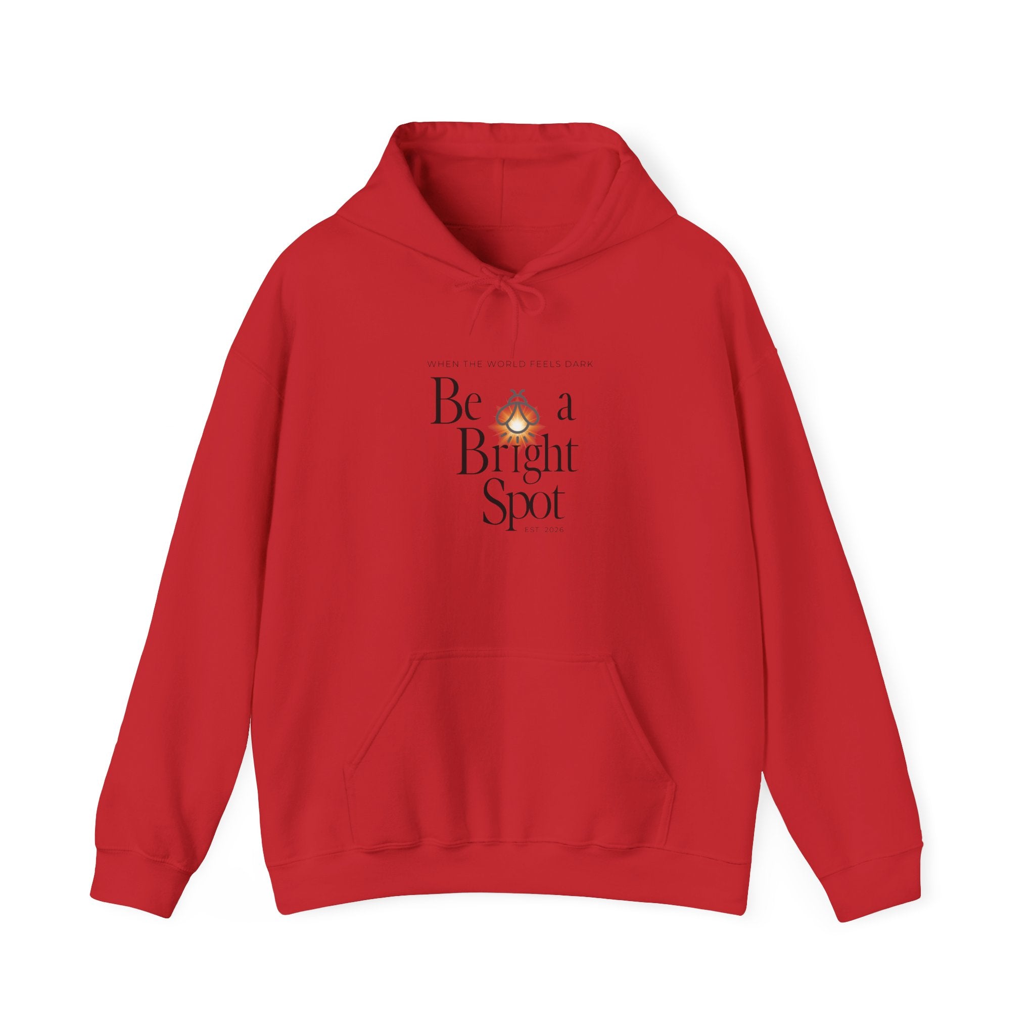 Be a Bright Spot Hoodie — Inspirational Cozy Pullover with Sun Illustration